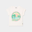 T-shirt manches courtes coton blanc fille
