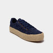 Tennis basses en toile bleu marine femme