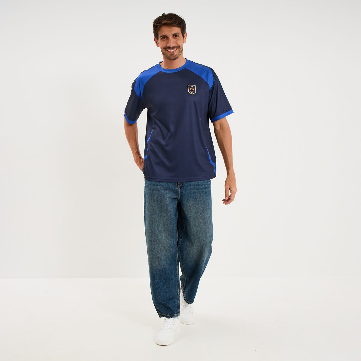 Maillot de football France bleu marine homme