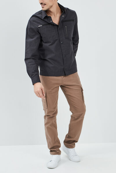 Pantalon cargo marron clair homme