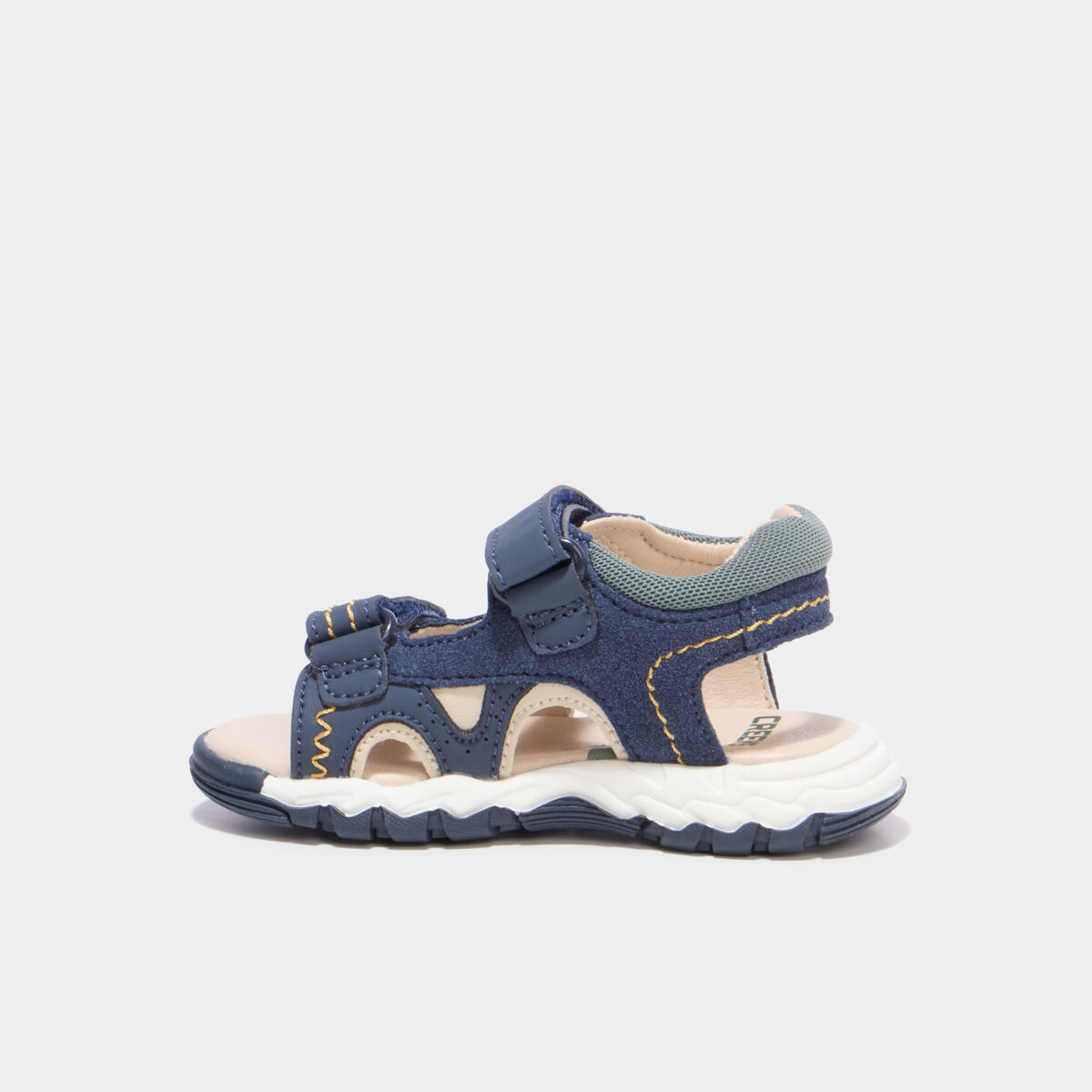 Sandales &agrave; scratchs bleu marine b&eacute;b&eacute; gar&ccedil;on