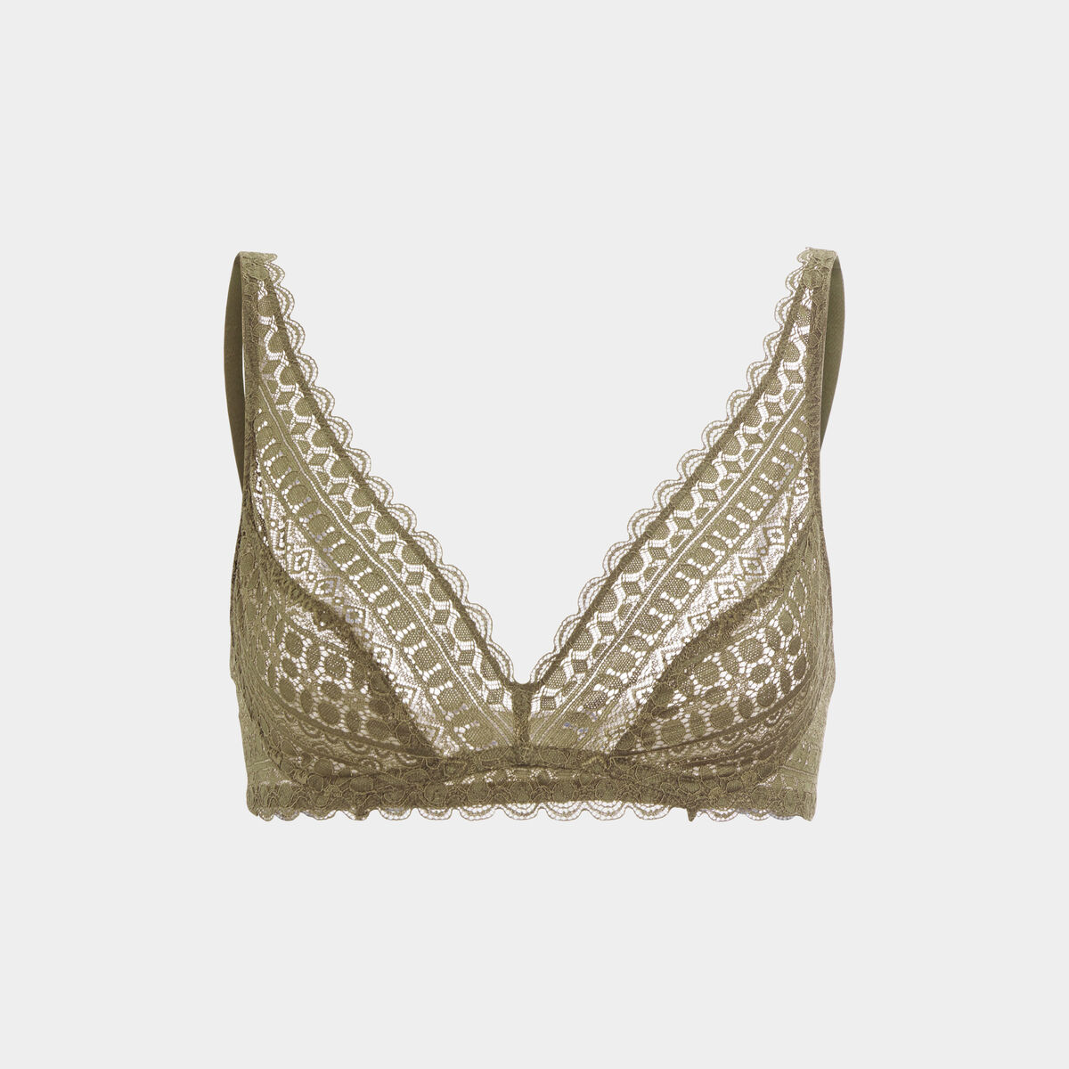 Soutien-gorge foulard vert kaki femme