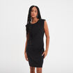 Robe courte dos ouvert avec bijou noir femme