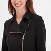 Veste biker zippée Mosquitos noir femme