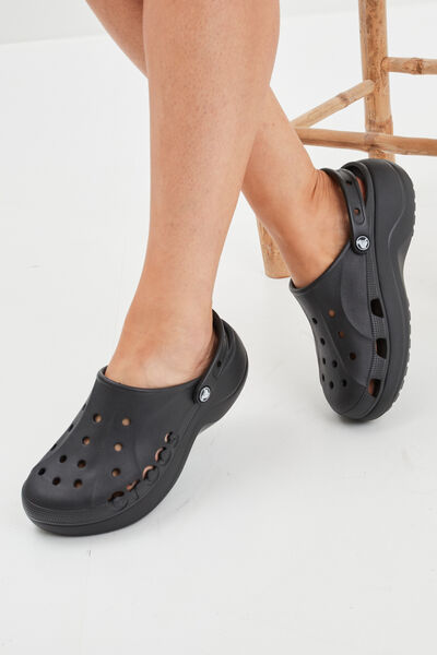 Sabots plateformes Crocs noir femme