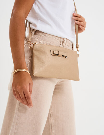 Sac pochette en bandoulière couleur or femme