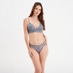 Soutien-gorge triangle paddé bleu gris femme
