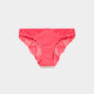 Culotte avec dentelle rouge corail femme