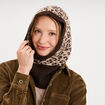 Cagoule en maille tricot sable femme