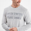 Ensemble pyjama 2 pièces haut et bas gris homme