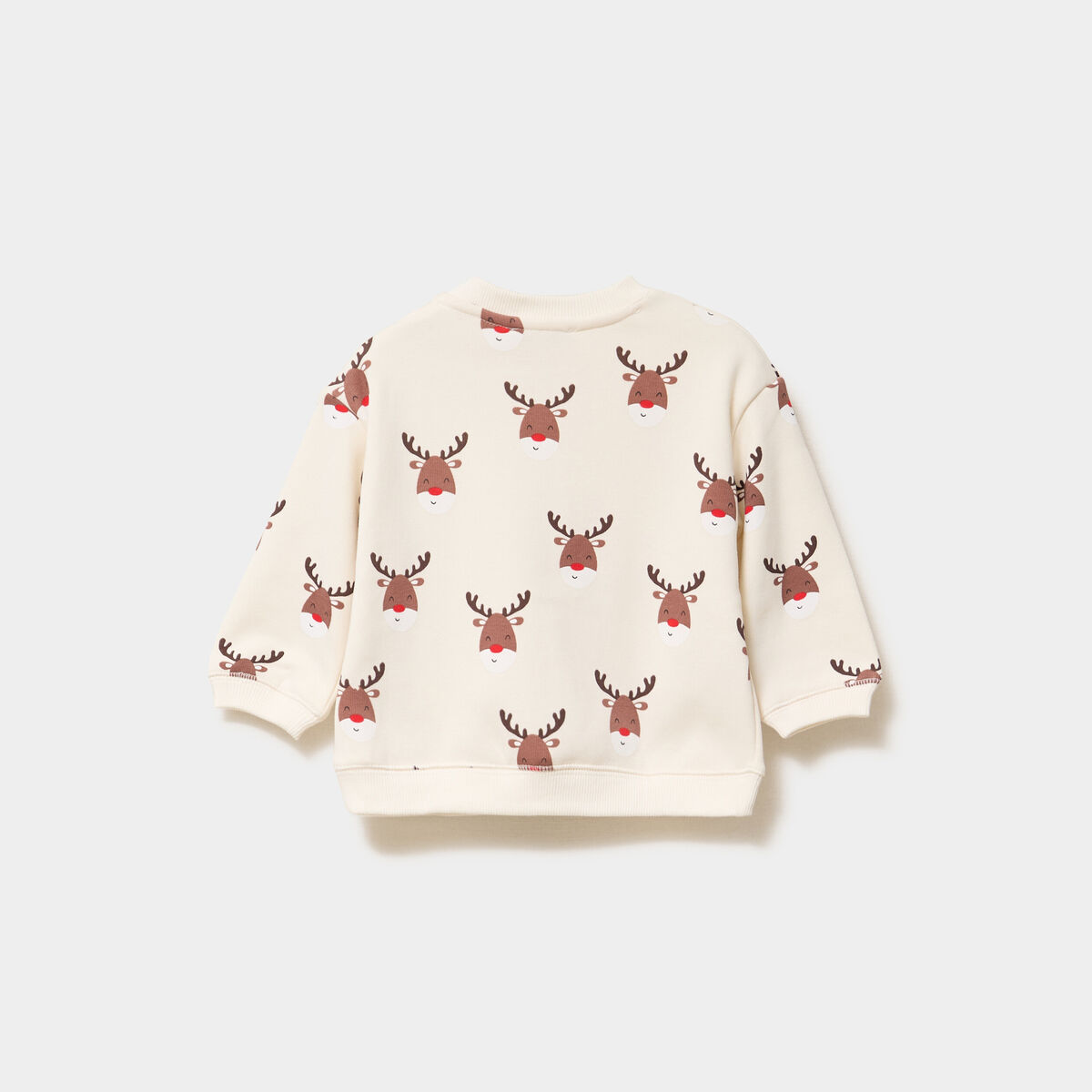 Ensemble 2 pi&egrave;ces sweat et pantalon ecru b&eacute;b&eacute; gar&ccedil;on