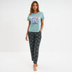 Ensemble pyjama 2 pièces Stitch bleu gris femme