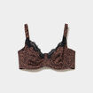Soutien-gorge corbeille microfibre marron femme grande taille