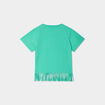 T-shirt à franges coton Vaiana vert fille