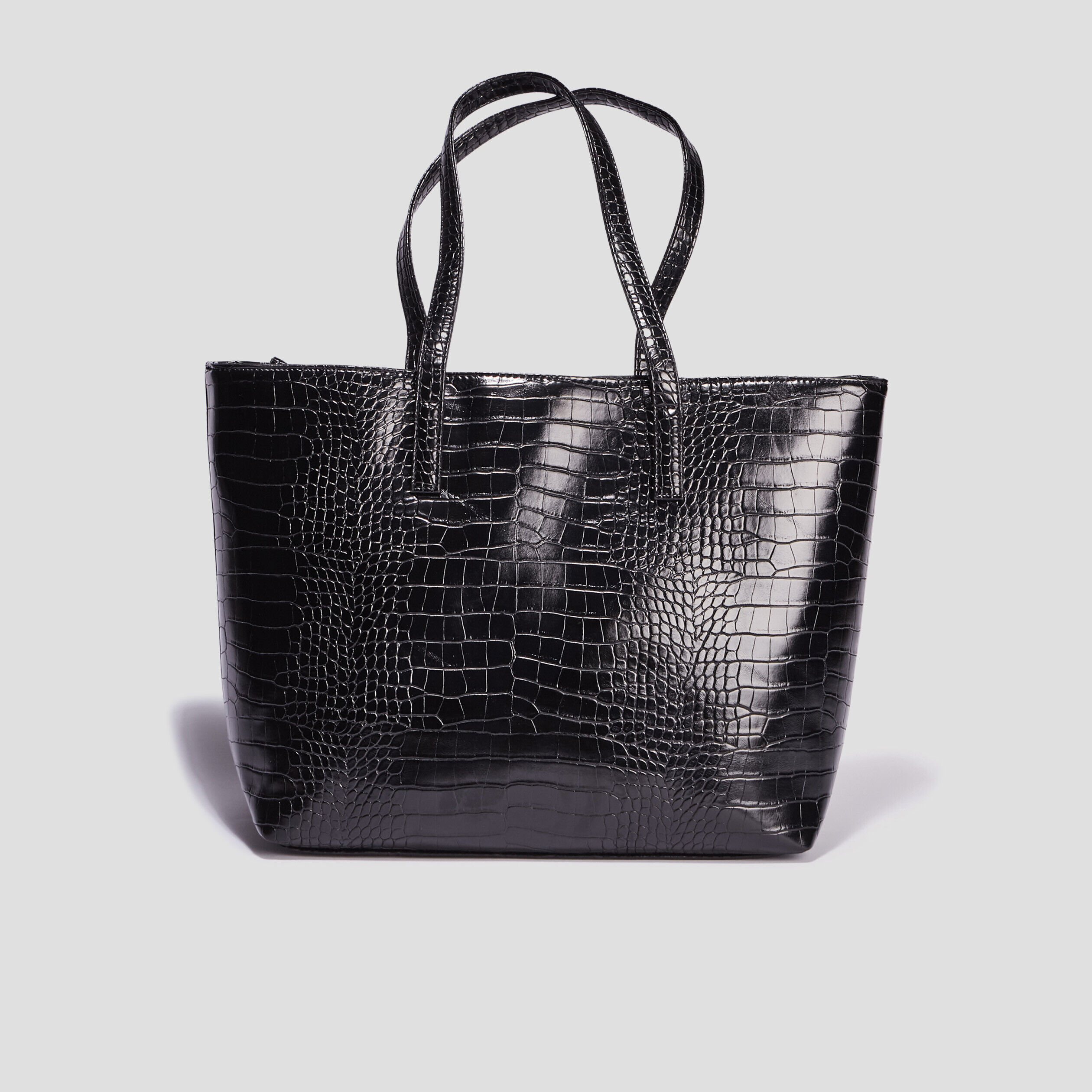 Sac cabas texturé noir femme LH