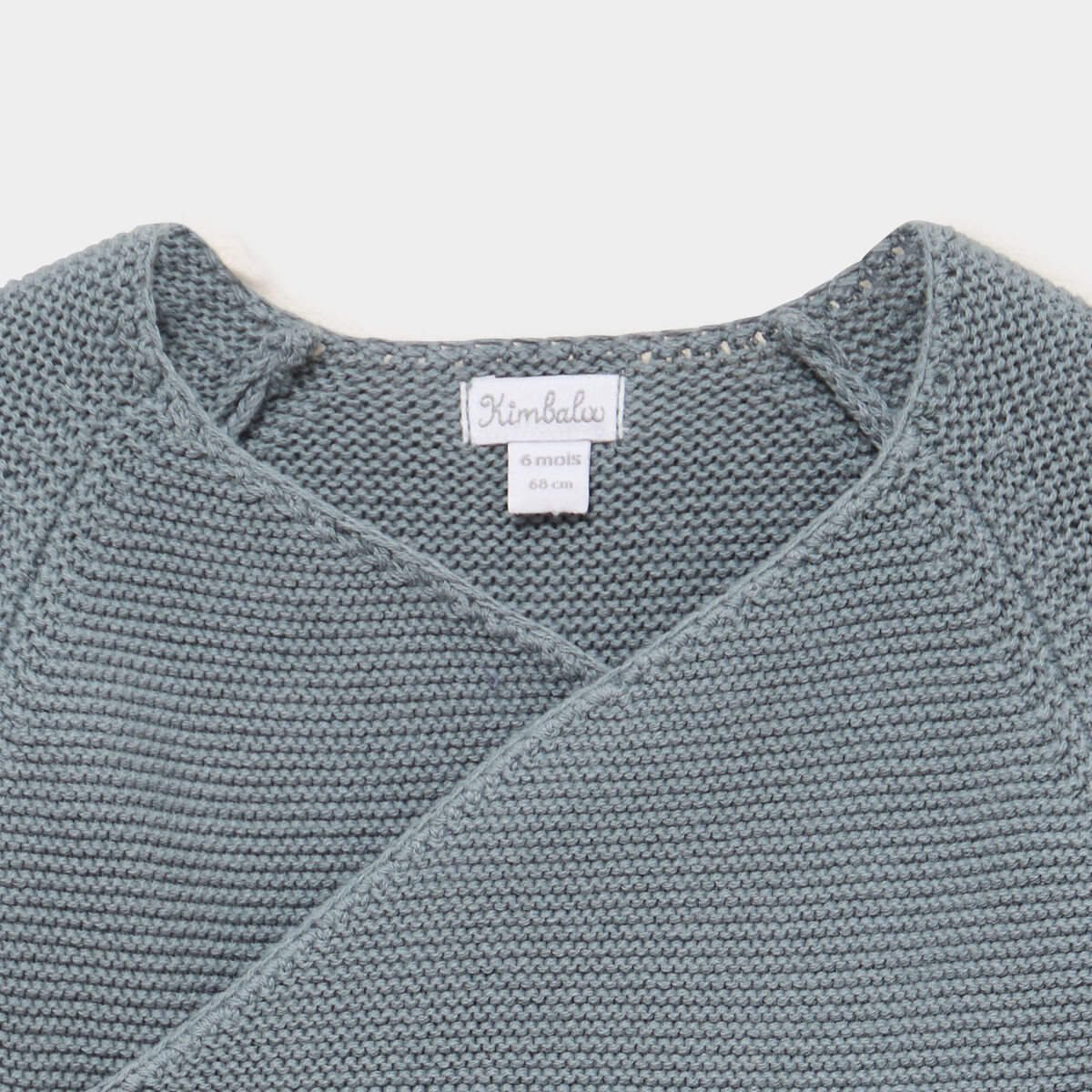 Brassi&egrave;re naissance tricot nou&eacute;e coton vert fonc&eacute; b&eacute;b&eacute;