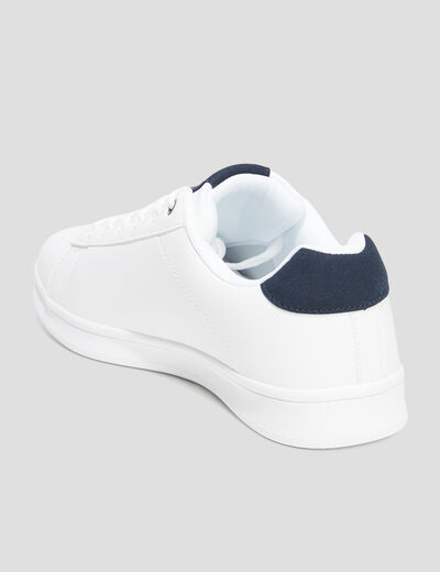 Tennis basses à lacets blanc homme
