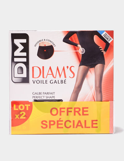 Lot 2 collants 22D DIM Diam's noir femme