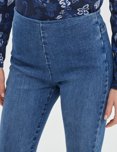 Jegging slim taille haute denim double stone femme
