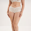 Shorty en dentelle blanc femme grande taille