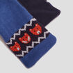 Ensemble bonnet et écharpe bleu marine bébé