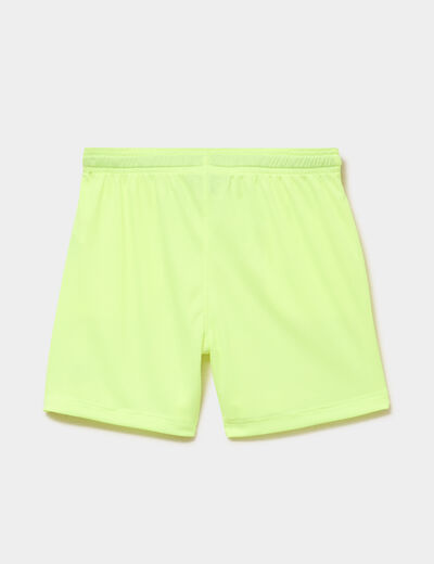 Short de jogging taille &eacute;lastiqu&eacute;e jaune fluo gar&ccedil;on