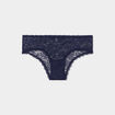 Shorty en dentelle bleu marine femme