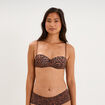 Soutien-gorge bandeau microfibre marron femme