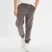 Pantalon de jogging velours côtelé gris clair homme