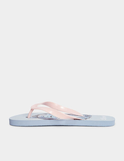 Tongs Stitch bleu femme