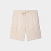 Bermuda cargo en lin mélangé gris clair homme