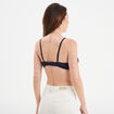 Soutien-gorge triangle coton à coque bleu marine femme