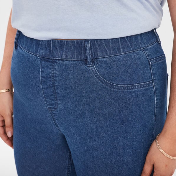 jegging denim taille haute 78eme denim stone femmegt Jegging denim taille haute 7/8ème denim stone femme grande taille