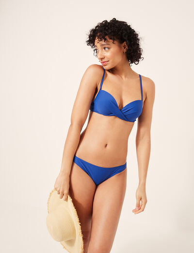 Bas de maillot de bain bleu electrique femme