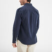 Chemise coton manches longues Creeks bleu marine homme