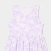 Robe patineuse sans manches coton parme fille