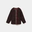 Veste r&eacute;versible matelass&eacute;e et polaire marron fonc&eacute; femme