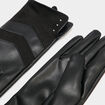Gants effet simili cuir noir femme