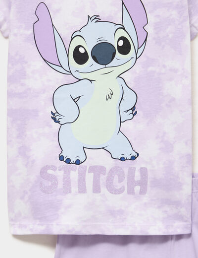 Ensemble pyjama short coton Stitch parme fille