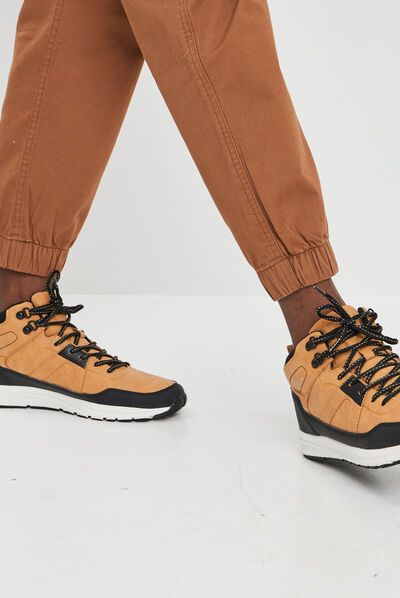 Baskets montantes Trappeur jaune homme