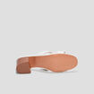 Mules à talons blanc femme