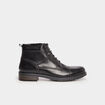 Bottines en cuir noir homme