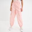 Pantalon parachute battle poches côtés rose pastel fille