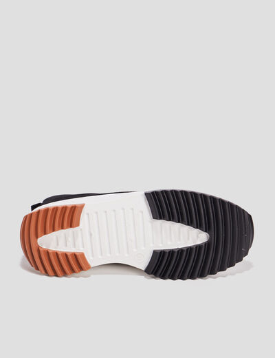 Baskets plateformes en toile Creeks noir femme