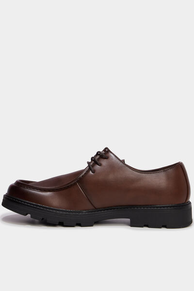 Derbies crant&eacute;es marron homme