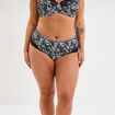 Shorty microfibre empi&egrave;cements dentelle noir femme grande taille