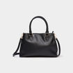 Sac &agrave; main bandouli&egrave;re amovible 3 poches noir femme