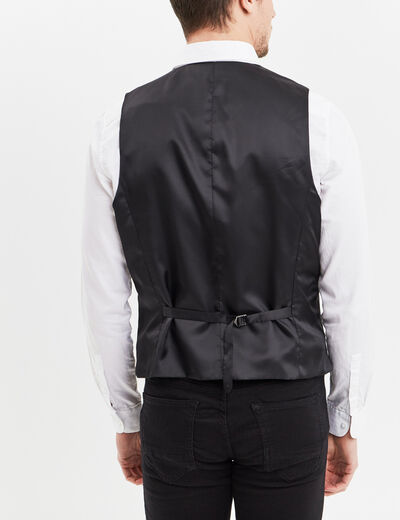 Veston droit boutonné noir homme