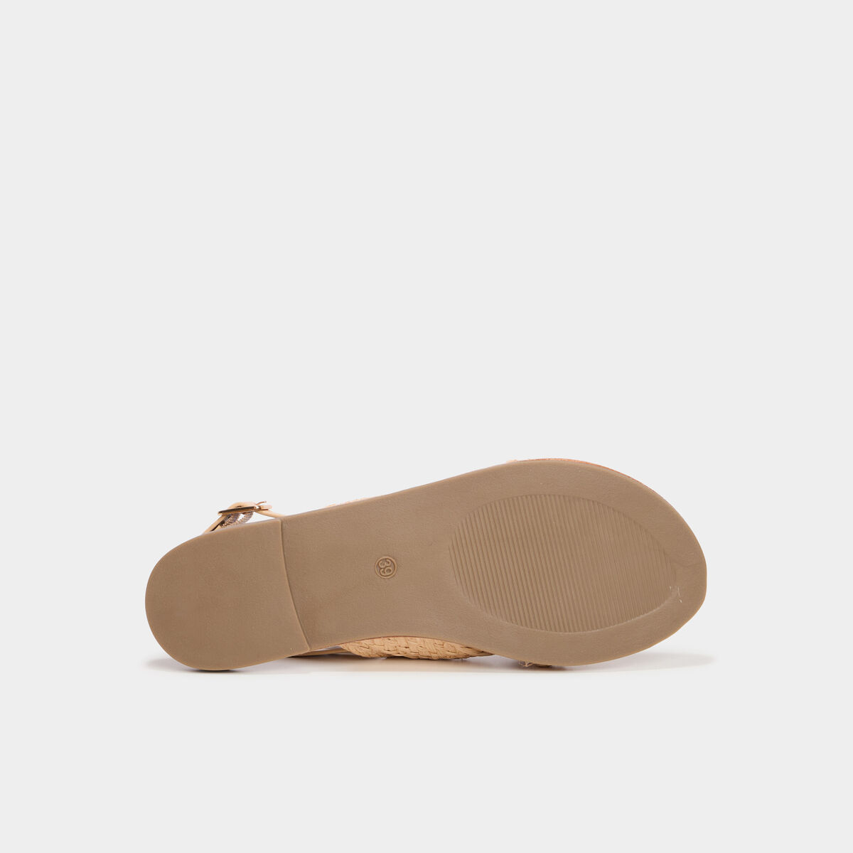 Sandales brides tressées croisées sable femme