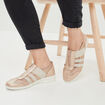 Derbies zippées pied large sable femme